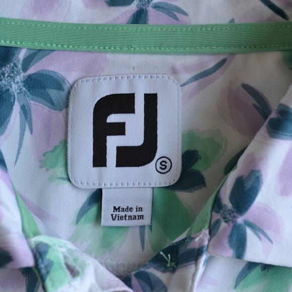 NWT Footjoy Sleeveless Shirt White, Green, Light Purple Size Small - Picture 3 of 5